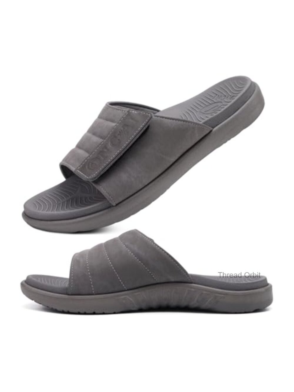 ONCAI Mens Orthotic Sandals Adjustable Straps Open Toe Sport Slides